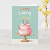 Carte de gâteau de fleurs charmantes (Fleur jaune)