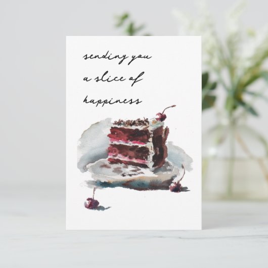 carte de gâteau de forêt noire (Debout devant)