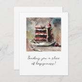 Carte de gâteau de la forêt noire (Devant / Derrière)