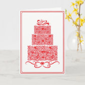 Carte de gâteau de mariage (Fleur jaune)
