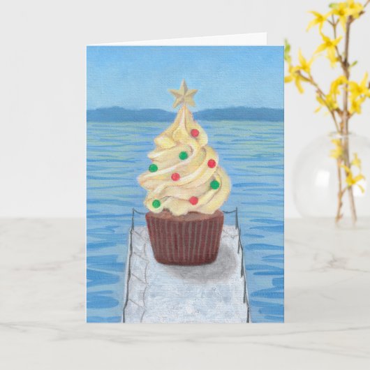 Carte de gâteau de Noël #4 (Fleur jaune)