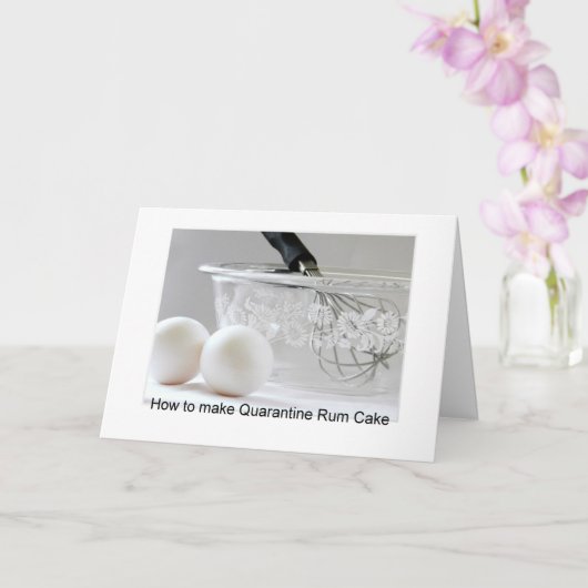 Carte de gâteau de rhum de quarantaine (Orchidée)