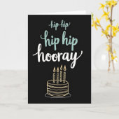 Carte de gâteau d'or d'anniversaire (Fleur jaune)