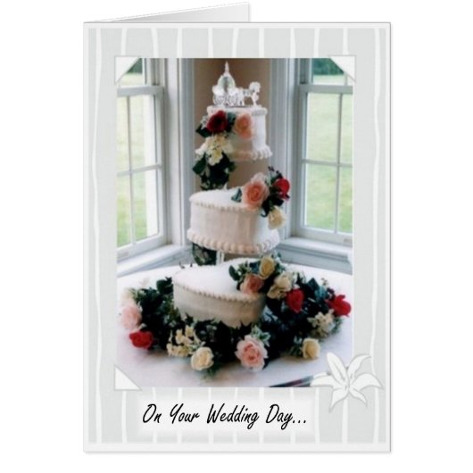 Carte de gâteau du jour de mariage (Devant)