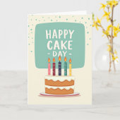 Carte de gâteau festif rayé (Fleur jaune)