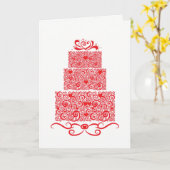 Carte de gâteau mariage (Fleur jaune)