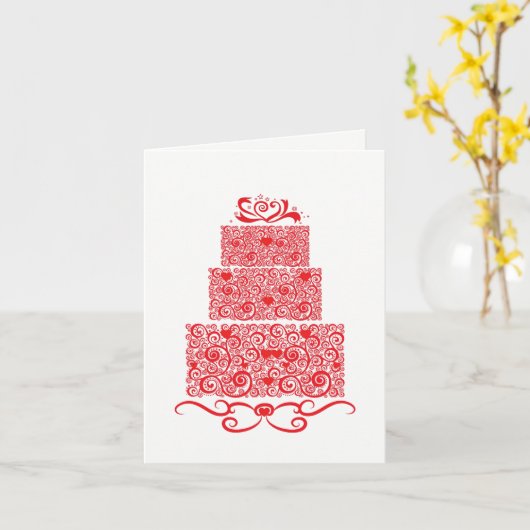 Carte de gâteau mariage (Fleur jaune)