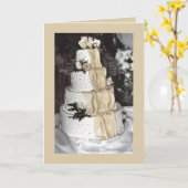 Carte de gâteau mariage (Fleur jaune)