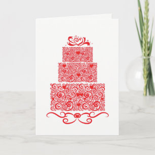 Carte de gâteau mariage
