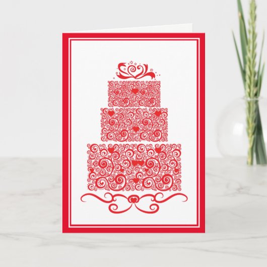 Carte de gâteau mariage (Devant)