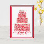 Carte de gâteau mariage (Fleur jaune)