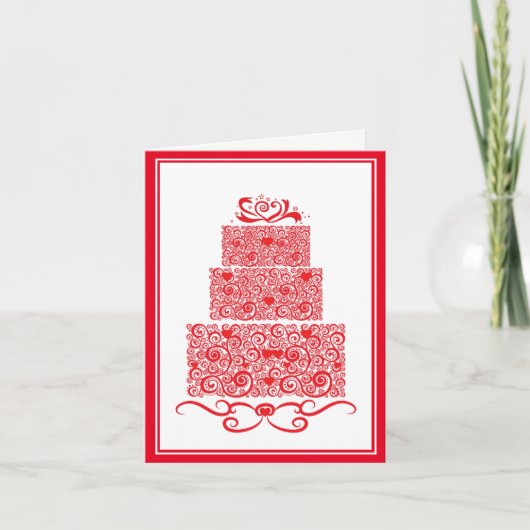 Carte de gâteau mariage (Devant)