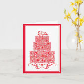 Carte de gâteau mariage (Fleur jaune)