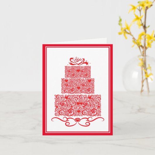 Carte de gâteau mariage (Fleur jaune)