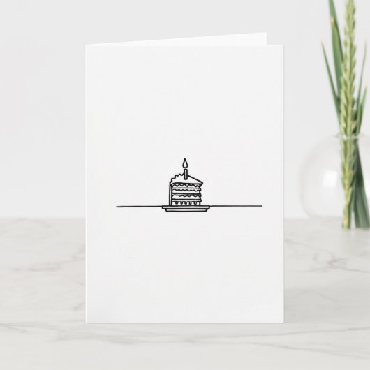 Carte de gâteau minimal de célébration (Devant)