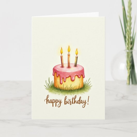 Carte de gâteau peint joyeux (Devant)