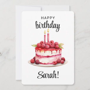 Carte de gâteau personnalisée 2e anniversaire Baby