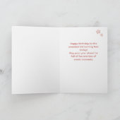 Carte de gâteau personnalisée 4e anniversaire (Intérieur)