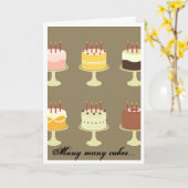 Carte de gâteaux d'anniversaire (Fleur jaune)