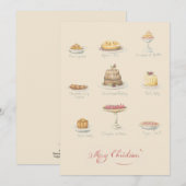 Carte de gâteaux de Noël (Devant / Derrière)
