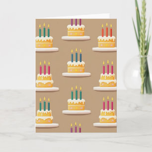 Carte de gâteaux joyeux en papier kraft