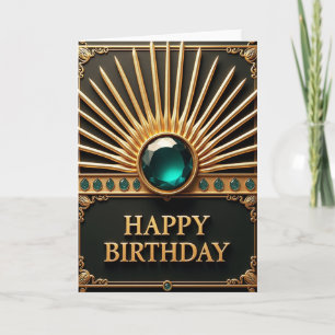 Carte de gemme de teal opulente