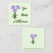 Carte de générosité : "Vous faites une différence" (Devant / Derrière)