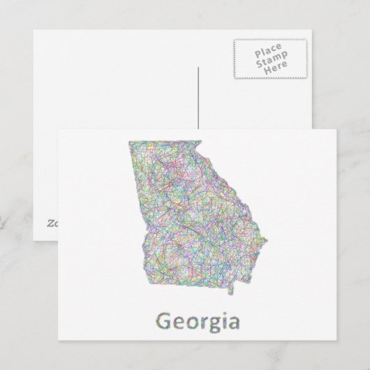 Carte de Géorgie (Devant / Derrière)