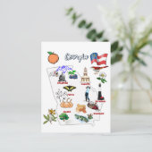 Carte de Géorgie avec destinations touristiques (Debout devant)