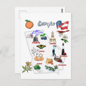 Carte de Géorgie avec destinations touristiques (Devant / Derrière)