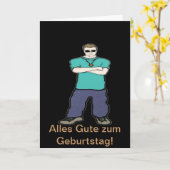 Carte de German Birthday (Fleur jaune)