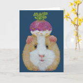 carte de Gertie le cochon d'Inde (Fleur jaune)