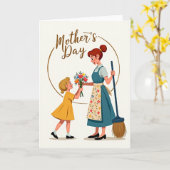 Carte de geste aimant d'une mère (Fleur jaune)