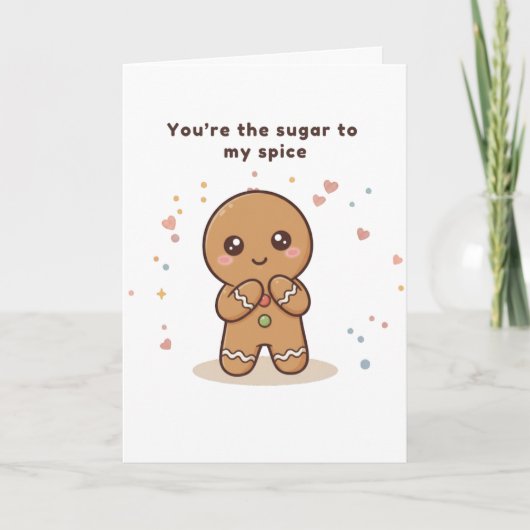 Carte de gingerbread Puchi Dōshi Sucre pour mon ép (Devant)