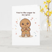Carte de gingerbread Puchi Dōshi Sucre pour mon ép (Fleur jaune)