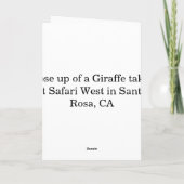 Carte de girafe (Dos)