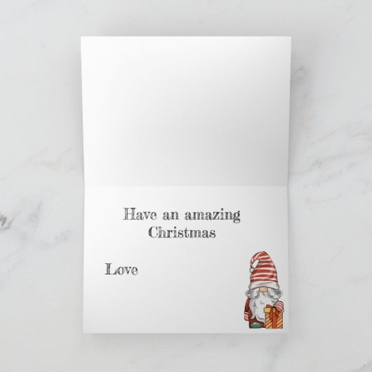Carte de gnomes de Noël (Intérieur)