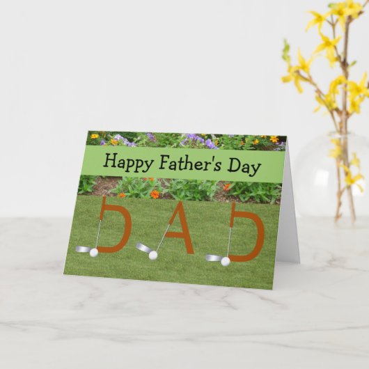 Carte de golf (Fleur jaune)