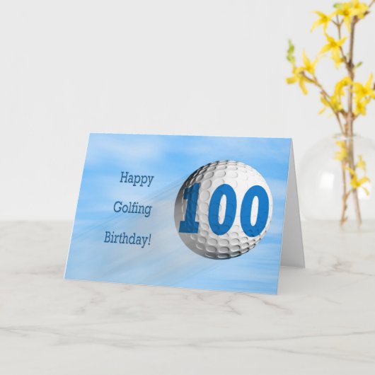 Carte de golf 100e anniversaire (Fleur jaune)