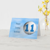 Carte de golf 11e anniversaire (Fleur jaune)