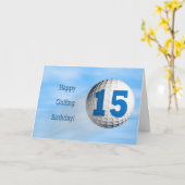 Carte de golf 15e anniversaire (Fleur jaune)