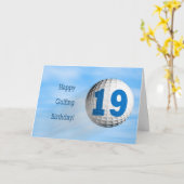 Carte de golf 19e anniversaire (Fleur jaune)