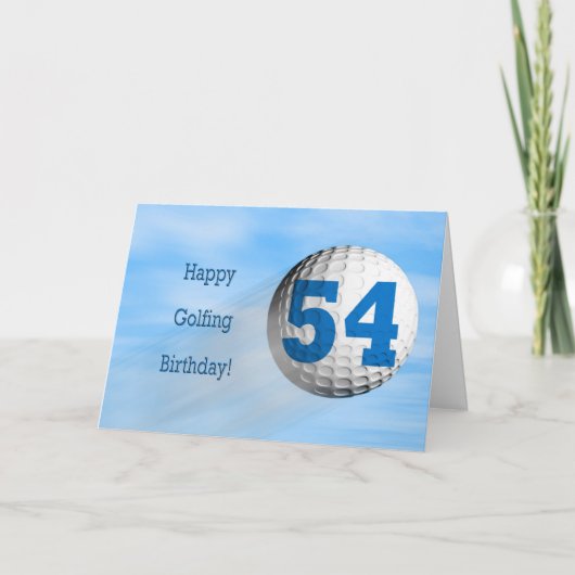Carte de golf 54e anniversaire (Devant)