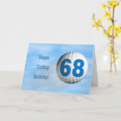 Carte de golf 68e anniversaire (Fleur jaune)