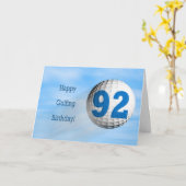 Carte de golf 92e anniversaire (Fleur jaune)