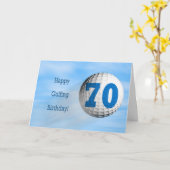 Carte de golf à 70e anniversaire (Fleur jaune)