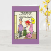 Carte de golf amusante - Deux en dessous du pair (Fleur jaune)