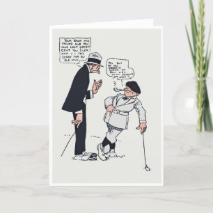 Carte de golf Cartoon Briggs 1916 vintage