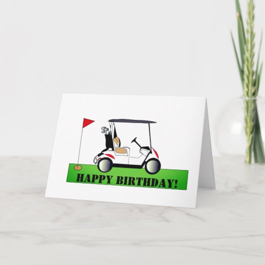 Carte de golf d'anniversaire (Devant)