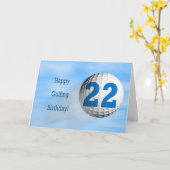Carte de golf de 22e anniversaire (Fleur jaune)